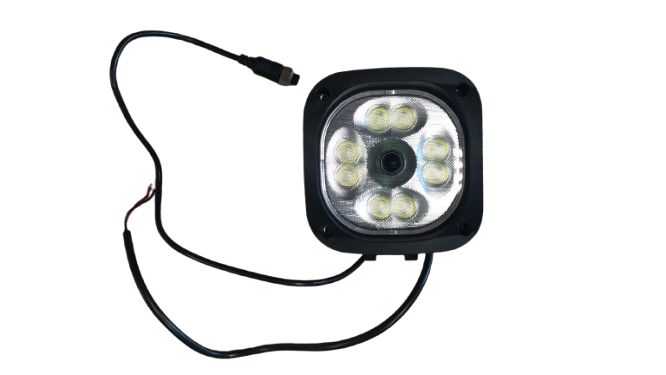 Telecamera posteriore c/faro - 8 LED a cavo