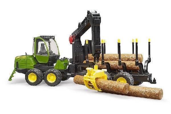 John Deere 1210e forwarder trasporto 4 tronchi c/braccio meccanico Bruder - 02133 Bruder