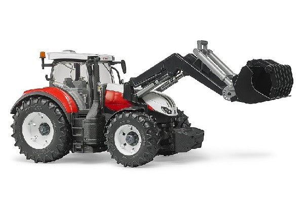 Trattore steyr 6300 terrus cvt con benna Bruder