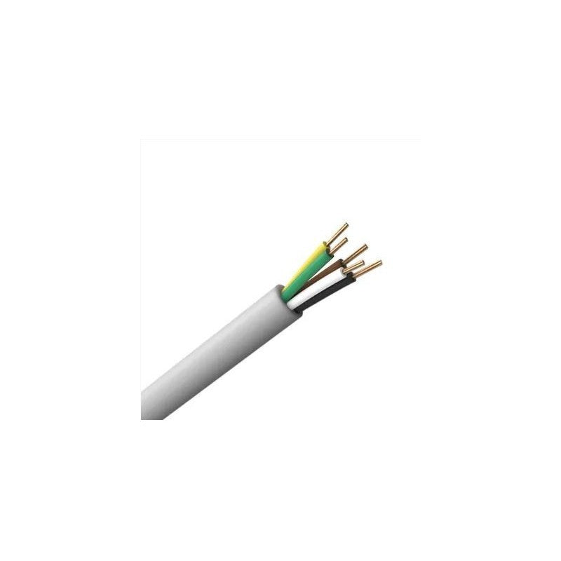 Cavo elettrico bianco 5 vie - sp 0.5 - l. 100 mt