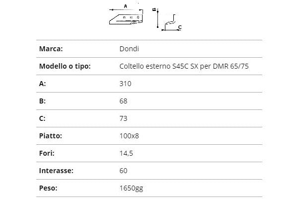 Zappetta scavafossi dondi 310-68-73 SX
