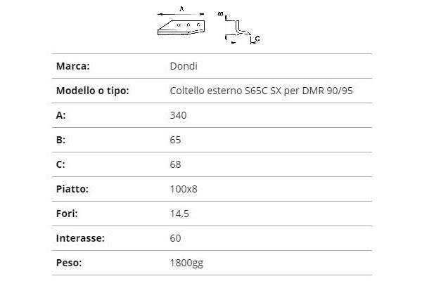 Zappetta scavafossi dondi 340-65-68 SX