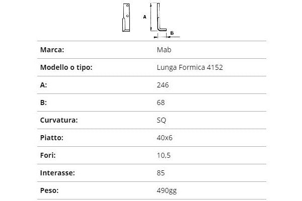 Zappetta mab lunga formica 4152