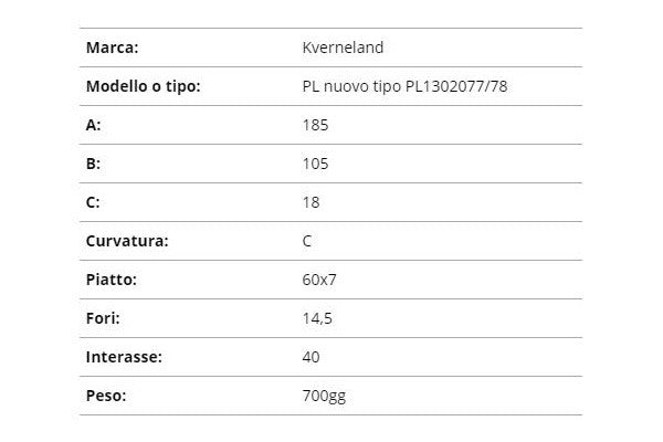 Zappetta Kverneland pl nuovo tipo pl1302077/78 (curva)
