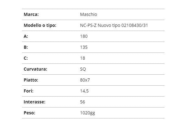 Zappetta Maschio nc-ps-z nuovo tipo 02108430/31 (squadrata)