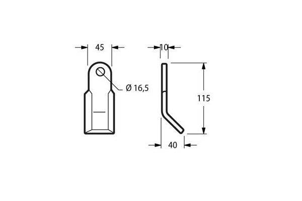 Coltello meaat trincia y 45x10 2832