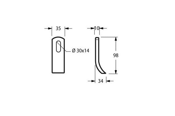 Coltello zappator 62000425 35x10