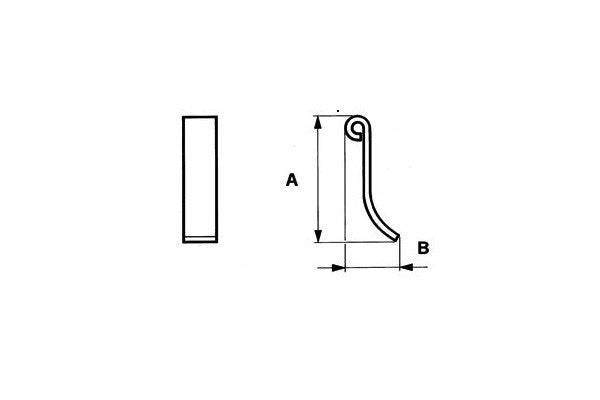 Coltello becchio riccio 30x8 ex 37