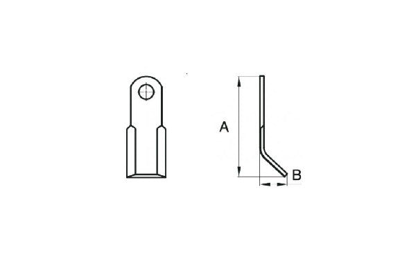 Coltello Berti trincia y 60x8/196