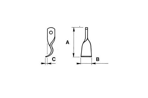 Coltello bruni 1/2 giro n.t. f.27,5