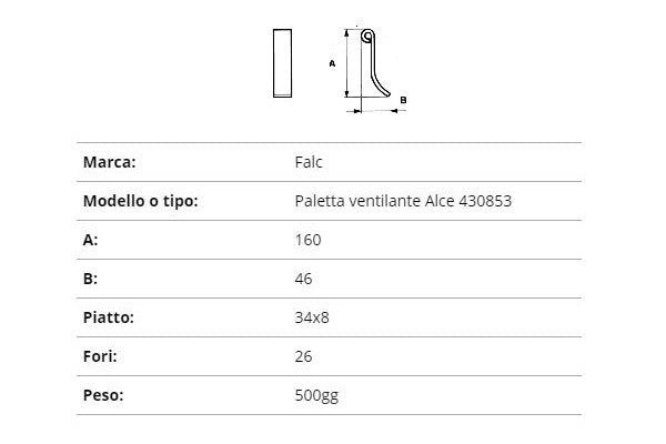 Coltello falc paletta vent. 430853