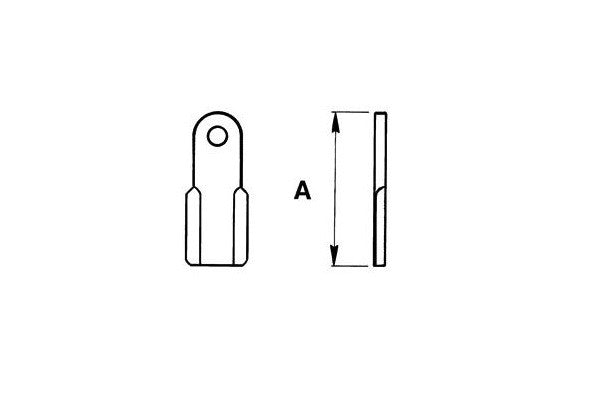 Coltello Maschio trincia dritto 45x8