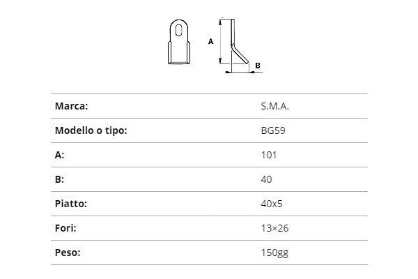 Coltello s.m.a. bg59 ex0631