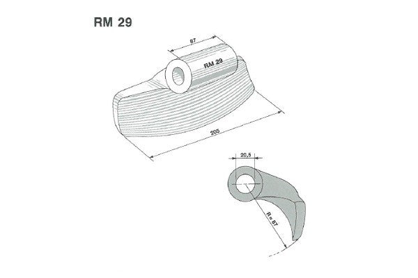 Mazza trinciasarmenti rm29 willibald - f.20,5