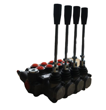 Distributore idraulico p40 3/8, 4 leve - 3 leve d.e. + 1 leva flottante