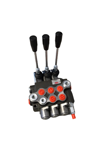 Distributore idraulico p40 3/8, 3 leve - 1 leva s.e. + 2 leve d.e.