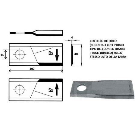 Coltello fort - morra 107 DX 14760 conf. 25 pezzi