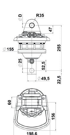 Rotore idraulico fr 35 ad albero