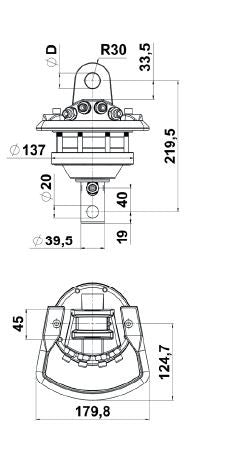Rotore idraulico fr 15 ad albero