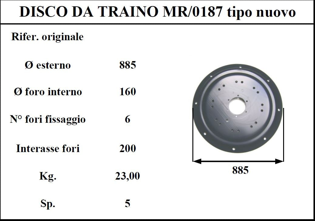 Disco traino morra 187 tn d885