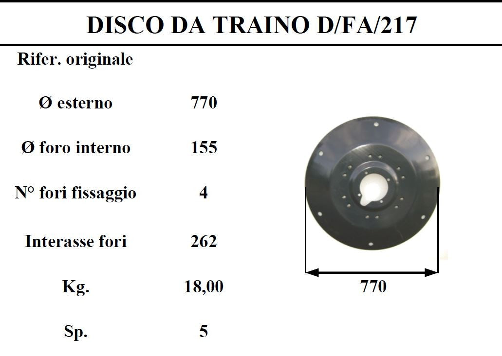 Disco traino d/fahr 2.17