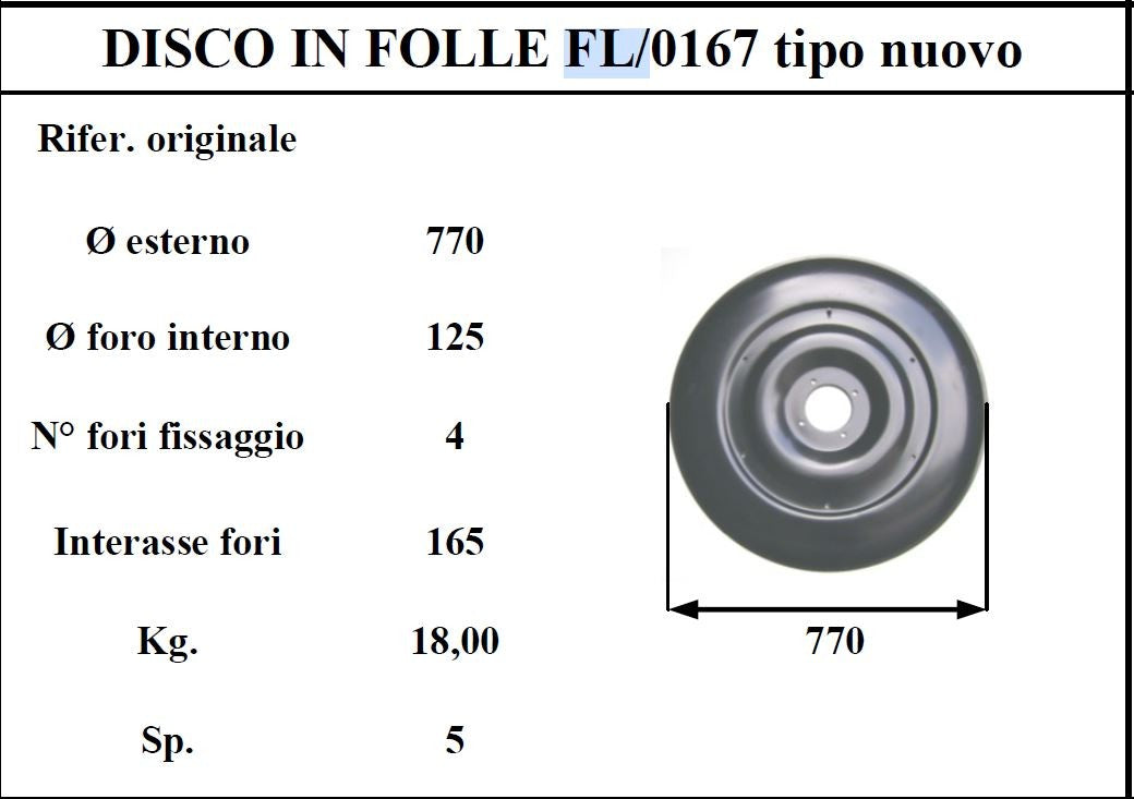 Disco folle fella 167 D.770