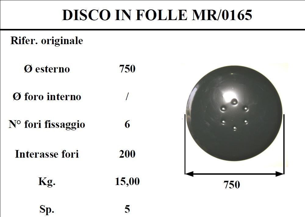 Disco folle morra 165