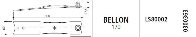 Piastra portacoltelli bellon f/fc170