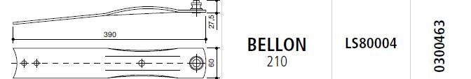 Piastra portacoltelli bellon f/fc210