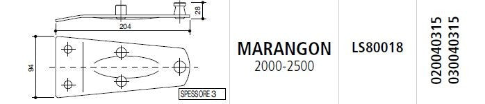 Piastra portacoltello marangon