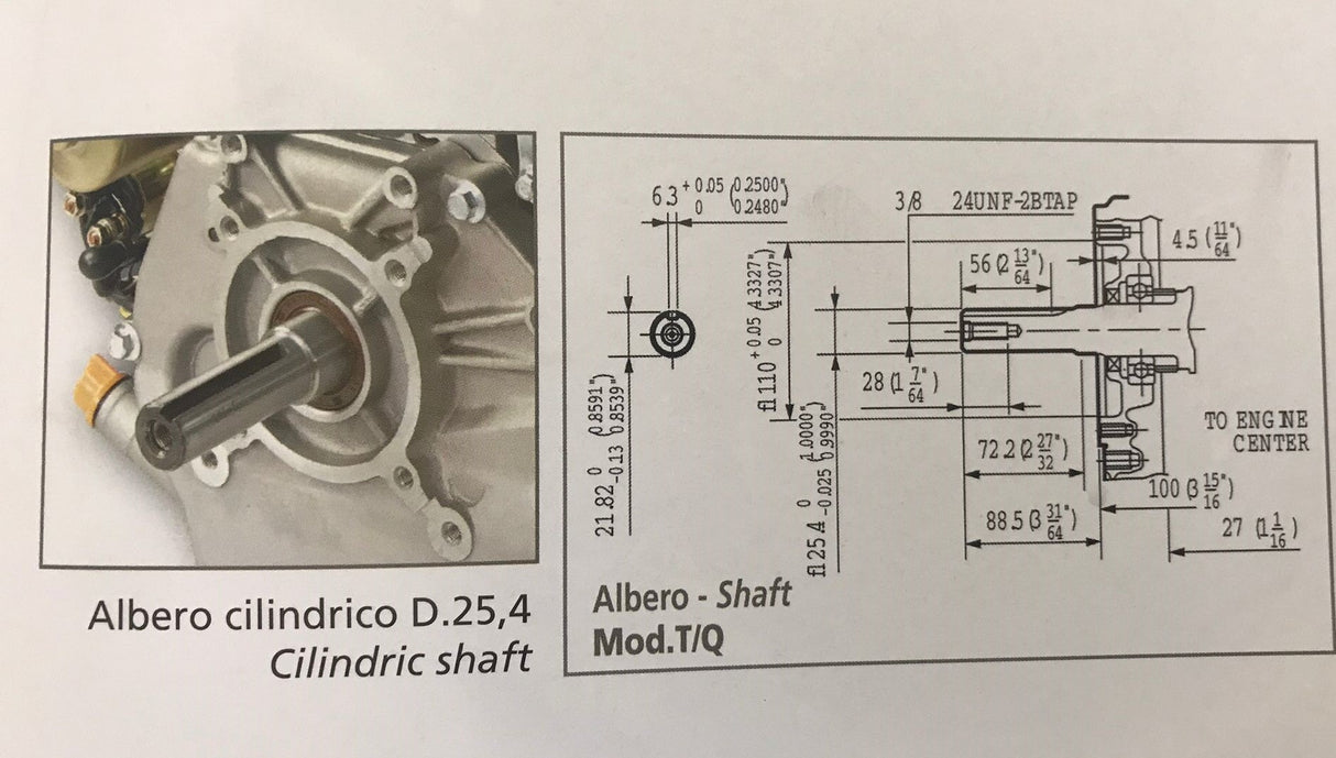 Motore g390fq hp13 cilindrico con avviam.elettrico