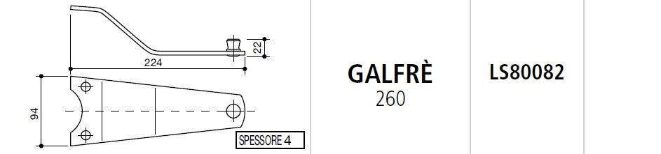 Piastra portacoltello galfre' 260