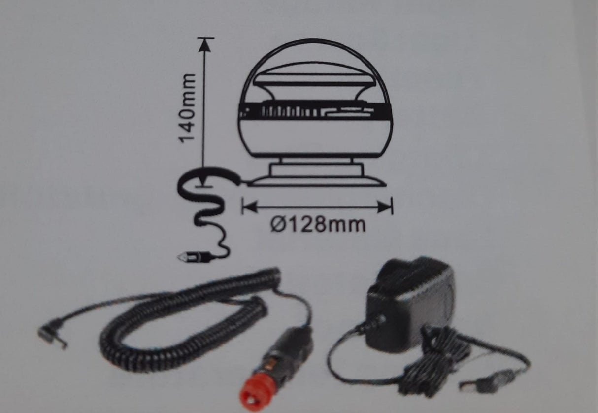 Lampada rotante LED calamitata a batteria -12/24V Movit