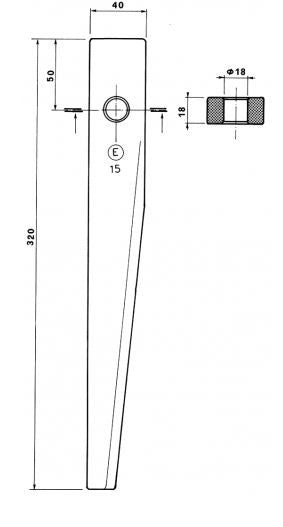 Dente rototerra kuhn corto