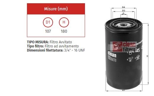 Filtro nafta clean dn 258