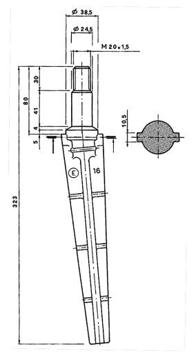 Dente rototerra morra cilindrico