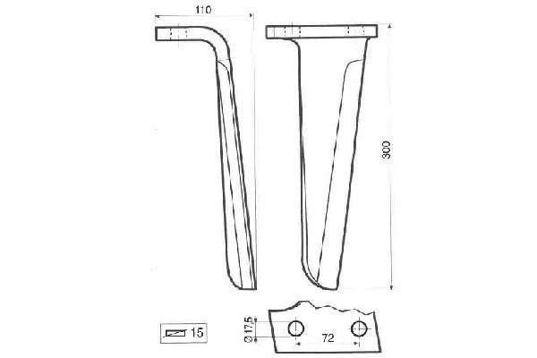 Dente lama celli kr lg 300 - Verso: DX