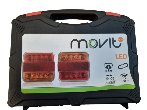 Kit impianto luci rimorchio LED wireless Movit tipo 1