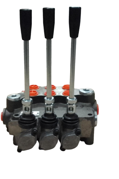 Distributore idraulico p40 3/8, 3 leve - 1 leva s.e. + 2 leve d.e.