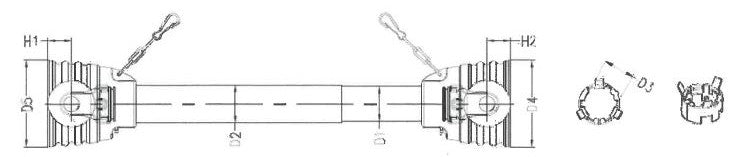 Protezione cardanica t.WS 2300 - s15 - L.1400