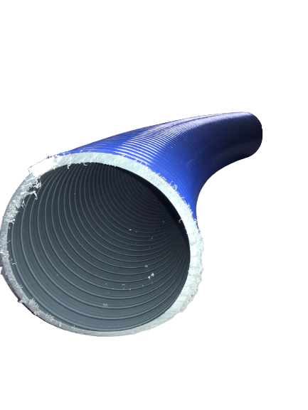 Tubo plastica - grigio/blu D.120