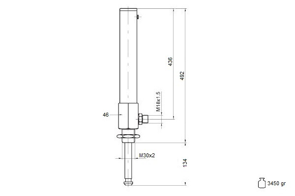 Pistone saracinesca a gas 4"