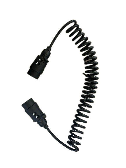 Cavo spiralato 7x1 c/spine L.3000 - spina in plastica