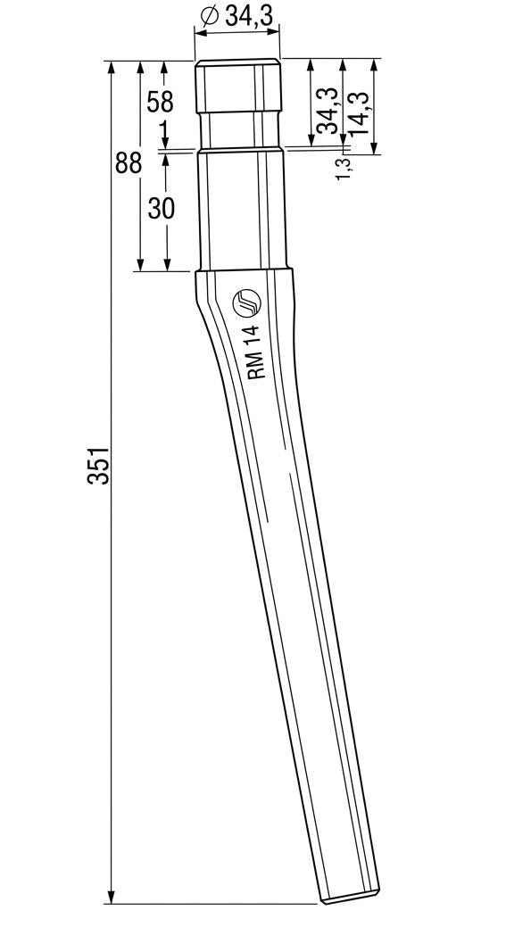 Dente rototerra Feraboli fn a spina