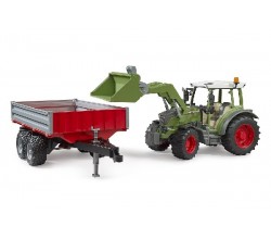 TRATTORE FENDT VARIO 211 CON BENNA E RIMORCHIO BRUDER -...