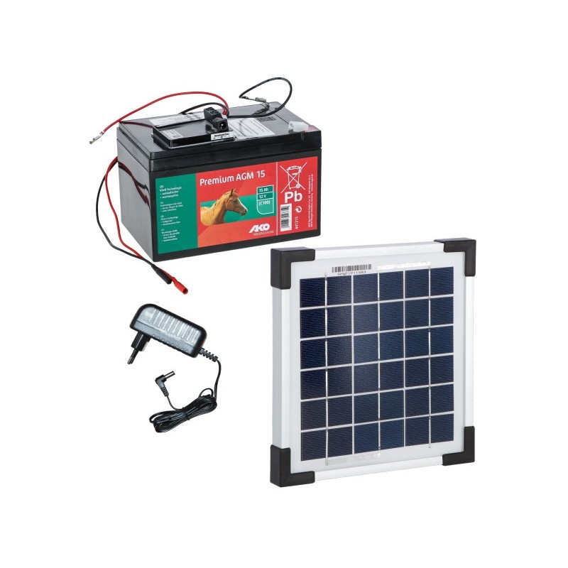 Set solare 5W con batteria AGM 15 Ah - 377056