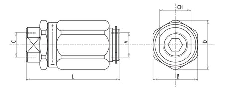 Valvola di regolazione flusso unidirezionale - 1/4