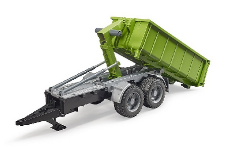 Rimorchio per trattori con container ribaltabile Bruder