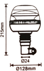 Lampada rotante a LED - ad asta flex Movit