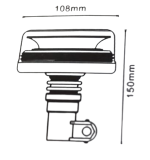 Lampada rotante LED - r10+r65 - bassa c/asta flex